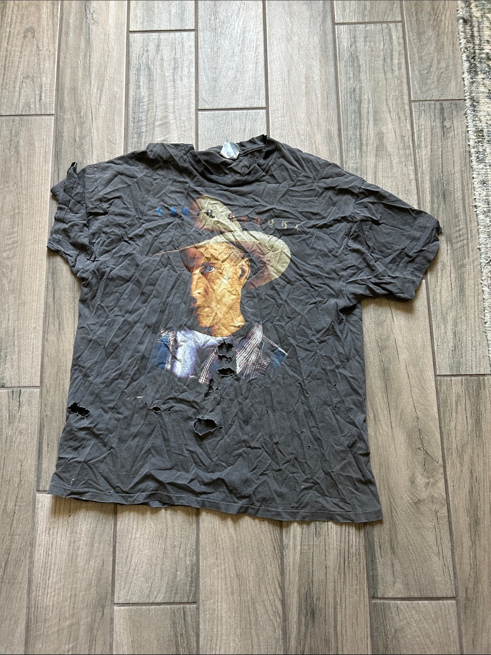 garth brooks distressed oversized tshirt